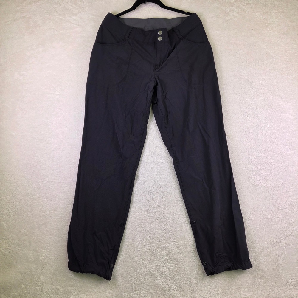 Eddie Bauer Travex Ripstop Hiking Pants Dark Gray Women Size 12 Cinch Hem 4366